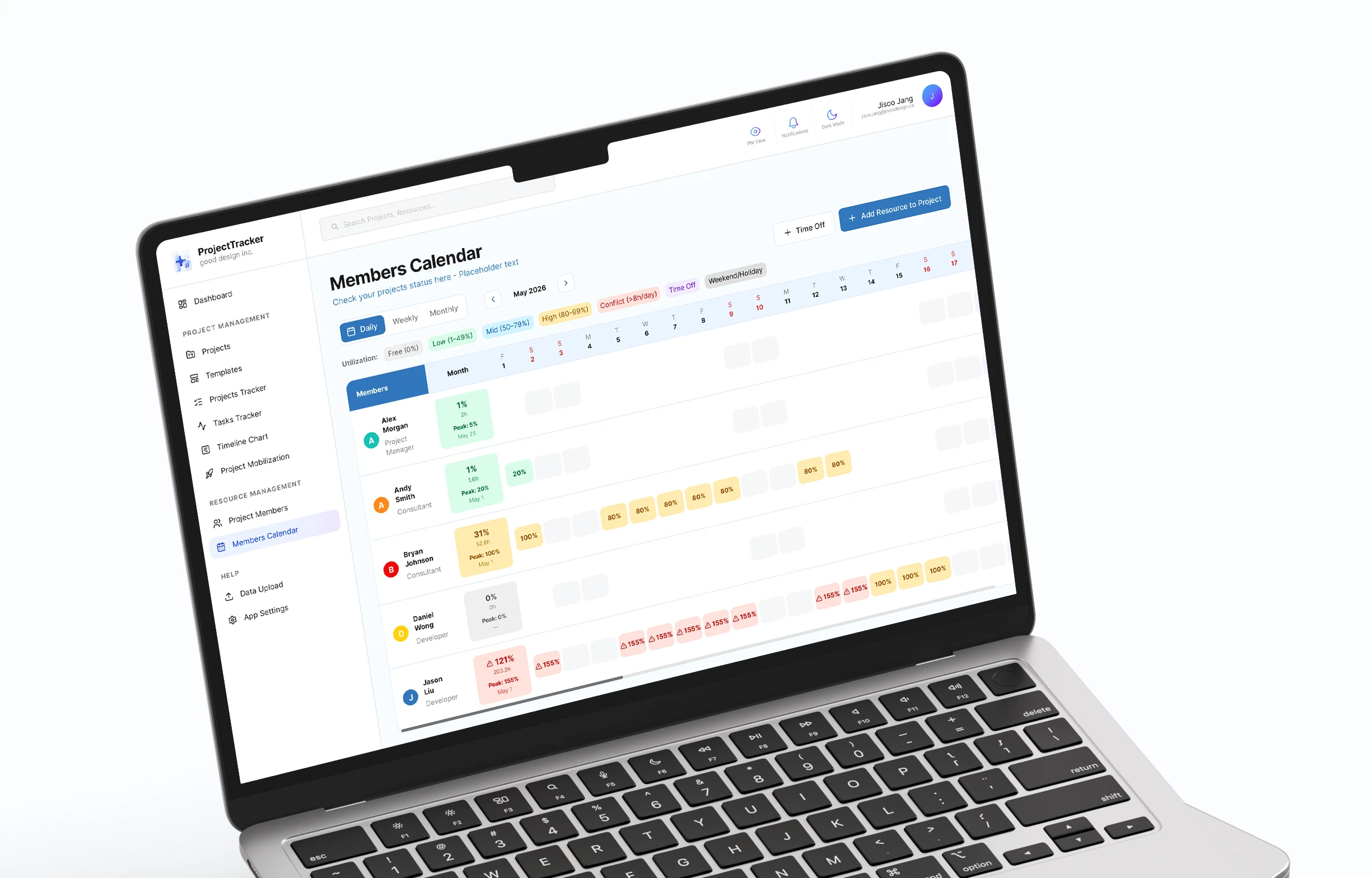ProjectTracker project overview visual 3
