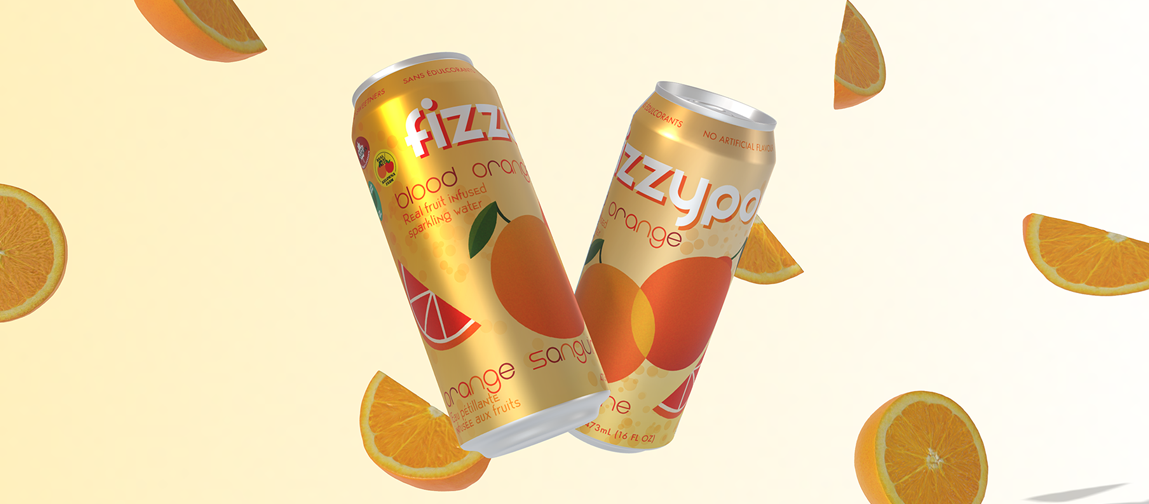 Fizzypop blood orange can mockup