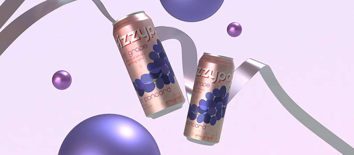 Fizzypop concord grape can mockup